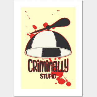 Criminally stupid - Jail Beanie with a propeller Posters and Art